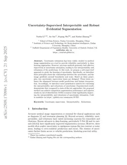 Uncertainty-Supervised Interpretable and Robust Evidential Segmentation