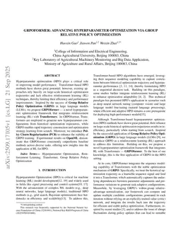GRPOformer: Advancing Hyperparameter Optimization via Group Relative Policy Optimization