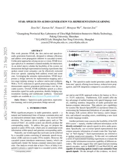 STAR: Speech-to-Audio Generation via Representation Learning