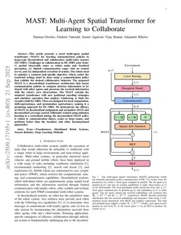 MAST: Multi-Agent Spatial Transformer for Learning to Collaborate
