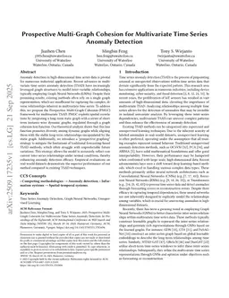 Prospective Multi-Graph Cohesion for Multivariate Time Series Anomaly Detection