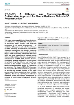 DT-NeRF: A Diffusion and Transformer-Based Optimization Approach for Neural Radiance Fields in 3D Reconstruction