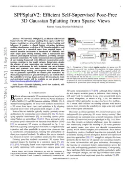 SPFSplatV2: Efficient Self-Supervised Pose-Free 3D Gaussian Splatting from Sparse Views