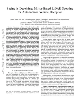 Seeing is Deceiving: Mirror-Based LiDAR Spoofing for Autonomous Vehicle Deception