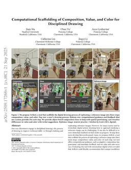 Computational Scaffolding of Composition, Value, and Color for Disciplined Drawing