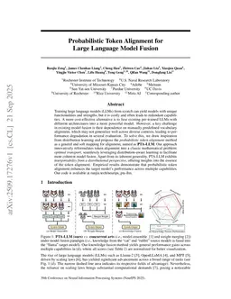 Probabilistic Token Alignment for Large Language Model Fusion