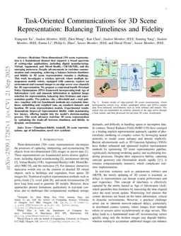 Task-Oriented Communications for 3D Scene Representation: Balancing Timeliness and Fidelity