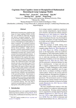 CogAtom: From Cognitive Atoms to Olympiad-level Mathematical Reasoning in Large Language Models