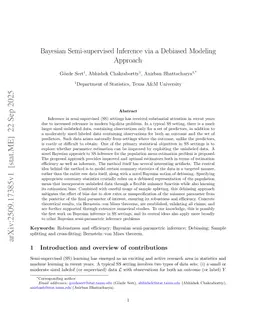 Bayesian Semi-supervised Inference via a Debiased Modeling Approach