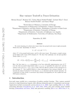 Optimal Bias-variance Tradeoff in Matrix and Tensor Estimation