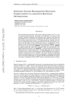 Efficient Sliced Wasserstein Distance Computation via Adaptive Bayesian Optimization