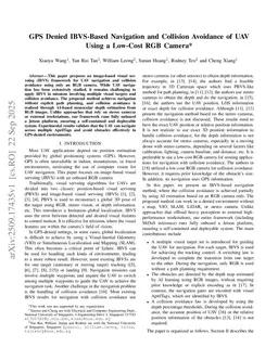 GPS Denied IBVS-Based Navigation and Collision Avoidance of UAV Using a Low-Cost RGB Camera