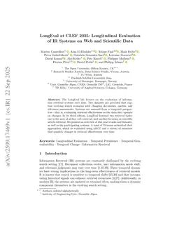 LongEval at CLEF 2025: Longitudinal Evaluation of IR Systems on Web and Scientific Data