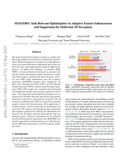 MAESTRO: Task-Relevant Optimization via Adaptive Feature Enhancement and Suppression for Multi-task 3D Perception