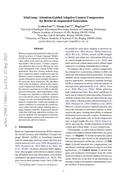 AttnComp: Attention-Guided Adaptive Context Compression for Retrieval-Augmented Generation