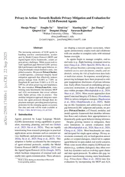 Privacy in Action: Towards Realistic Privacy Mitigation and Evaluation for LLM-Powered Agents