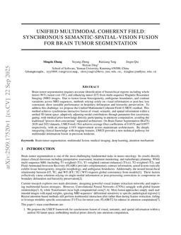 Unified Multimodal Coherent Field: Synchronous Semantic-Spatial-Vision Fusion for Brain Tumor Segmentation