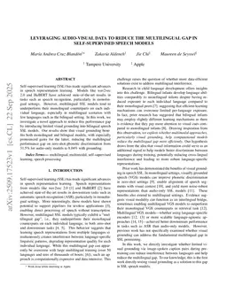 Leveraging Audio-Visual Data to Reduce the Multilingual Gap in Self-Supervised Speech Models