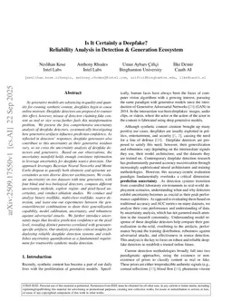 Is It Certainly a Deepfake? Reliability Analysis in Detection & Generation Ecosystem