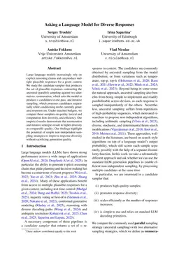 Asking a Language Model for Diverse Responses