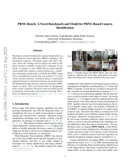 PRNU-Bench: A Novel Benchmark and Model for PRNU-Based Camera Identification