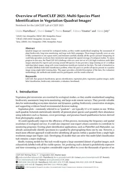 Overview of PlantCLEF 2025: Multi-Species Plant Identification in Vegetation Quadrat Images