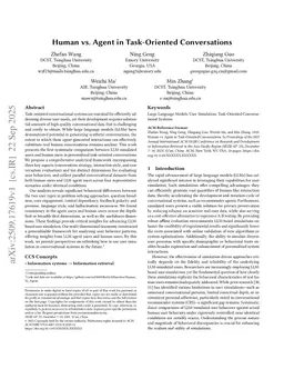 Human vs. Agent in Task-Oriented Conversations