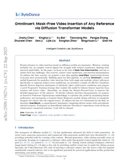 OmniInsert: Mask-Free Video Insertion of Any Reference via Diffusion Transformer Models