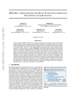 MSCoRe: A Benchmark for Multi-Stage Collaborative Reasoning in LLM Agents
