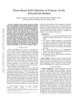 Tensor-Based Self-Calibration of Cameras via the TrifocalCalib Method