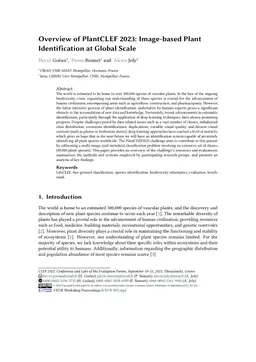 Overview of PlantCLEF 2023: Image-based Plant Identification at Global Scale