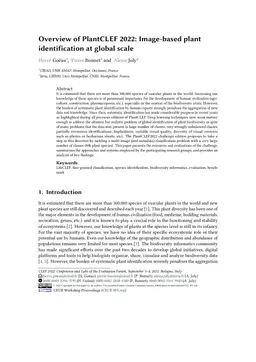 Overview of PlantCLEF 2022: Image-based plant identification at global scale