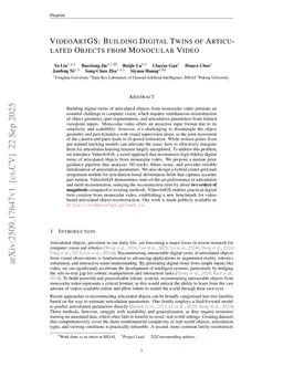 VideoArtGS: Building Digital Twins of Articulated Objects from Monocular Video