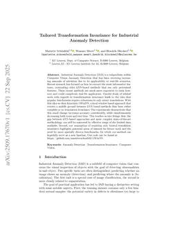 Tailored Transformation Invariance for Industrial Anomaly Detection