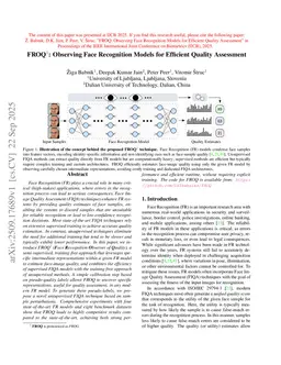 FROQ: Observing Face Recognition Models for Efficient Quality Assessment