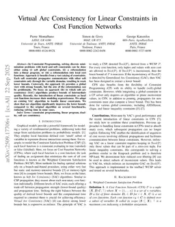 Virtual Arc Consistency for Linear Constraints in Cost Function Networks