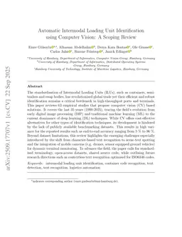 Automatic Intermodal Loading Unit Identification using Computer Vision: A Scoping Review