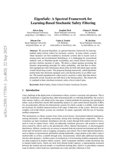 EigenSafe: A Spectral Framework for Learning-Based Stochastic Safety Filtering