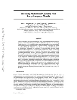 Revealing Multimodal Causality with Large Language Models