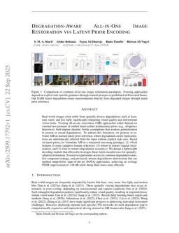 Degradation-Aware All-in-One Image Restoration via Latent Prior Encoding
