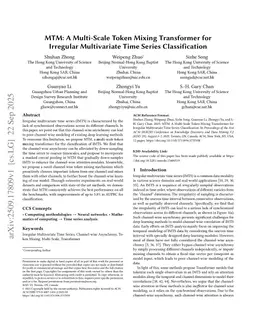 MTM: A Multi-Scale Token Mixing Transformer for Irregular Multivariate Time Series Classification