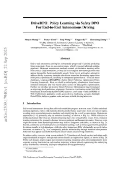 DriveDPO: Policy Learning via Safety DPO For End-to-End Autonomous Driving