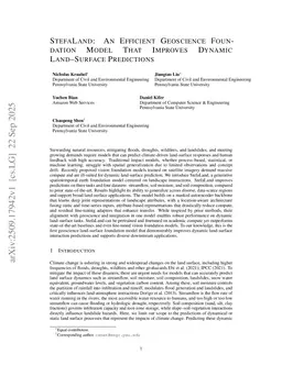 StefaLand: An Efficient Geoscience Foundation Model That Improves Dynamic Land-Surface Predictions