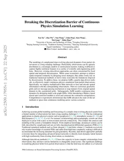 Breaking the Discretization Barrier of Continuous Physics Simulation Learning