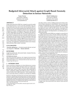 Budgeted Adversarial Attack against Graph-Based Anomaly Detection in Sensor Networks
