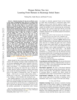 Prepare Before You Act: Learning From Humans to Rearrange Initial States