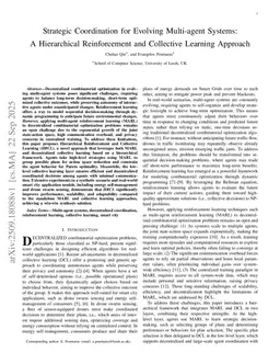 Strategic Coordination for Evolving Multi-agent Systems: A Hierarchical Reinforcement and Collective Learning Approach
