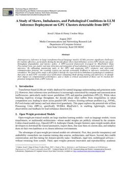 A Study of Skews, Imbalances, and Pathological Conditions in LLM Inference Deployment on GPU Clusters detectable from DPU