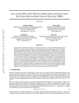 Localized PCA-Net Neural Operators for Scalable Solution Reconstruction of Elliptic PDEs