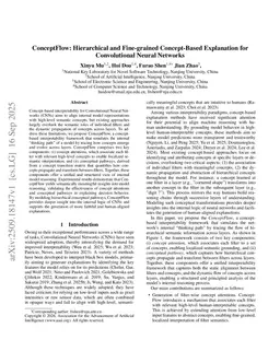 ConceptFlow: Hierarchical and Fine-grained Concept-Based Explanation for Convolutional Neural Networks